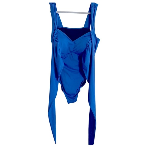 Swimsuits For All Sexy Wrap Royal Blue Swimsuit Size 24 - Picture 4 of 6